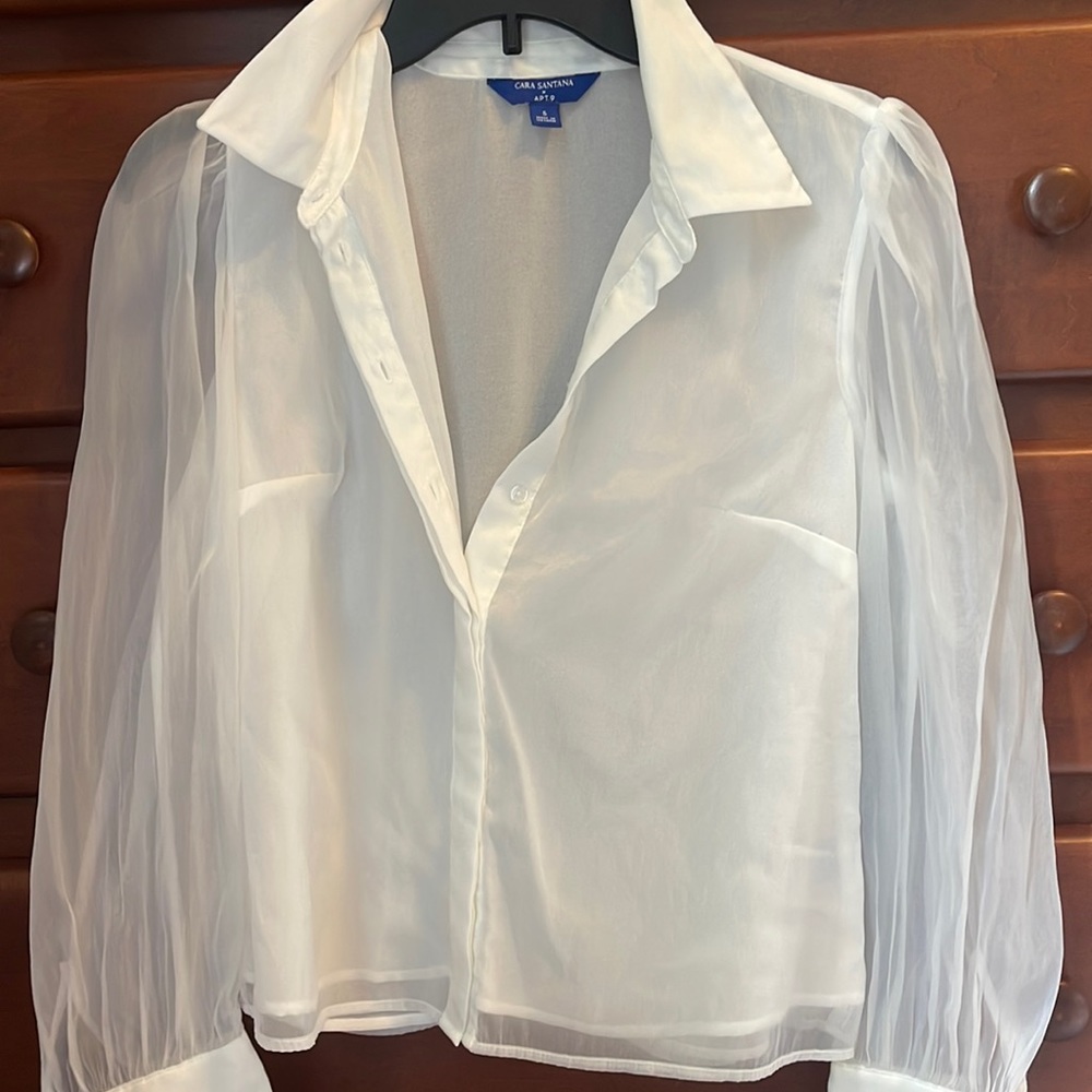 White button up blouse